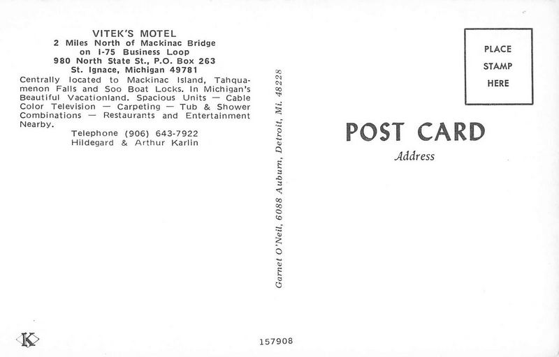 Firehouse Inn (Viteks Motel) - Vintage Postcard